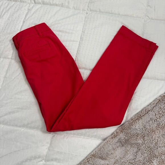 Talbots petite “the perfect Chino” 98% cotton 2% spandex, Vibrant Red Pants- 2P - Picture 5 of 13